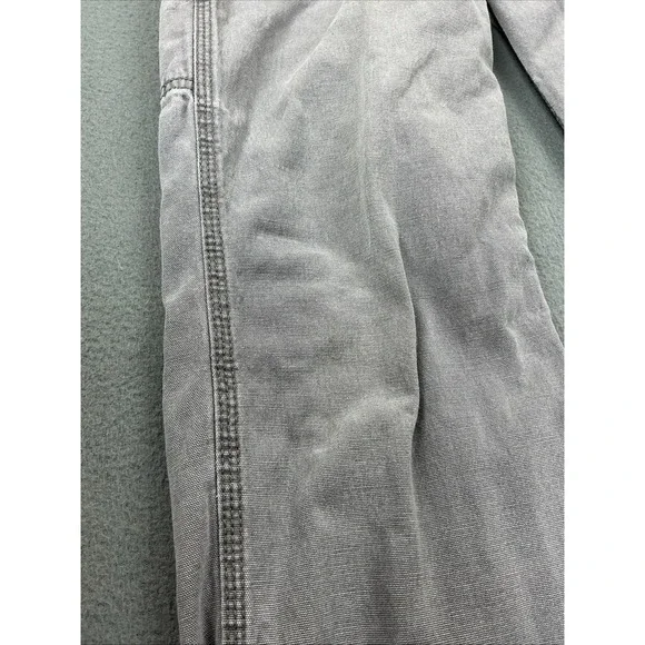 Carhartt Pants Mens 32x32 Gray Relaxed Fit Canvas Workwear Utility Distressed - Picture 6 of 15